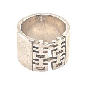 Vintage Silver Smith 925 Size 6 Statement Ring Heavy